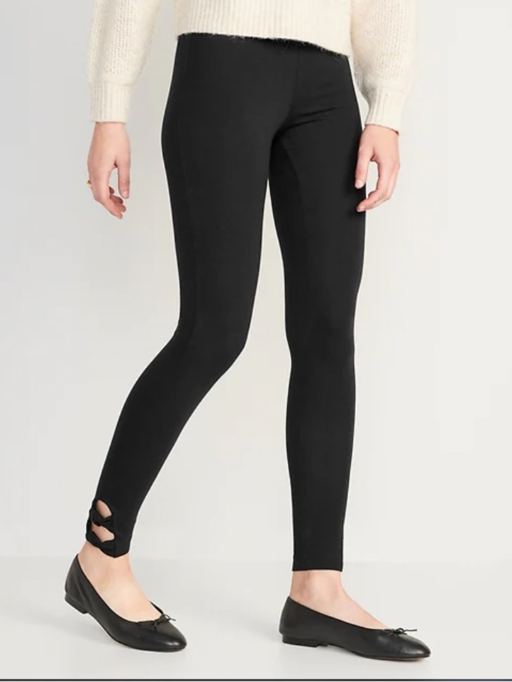 Old Navy hi-rise Double-Knot Ankle black leggings